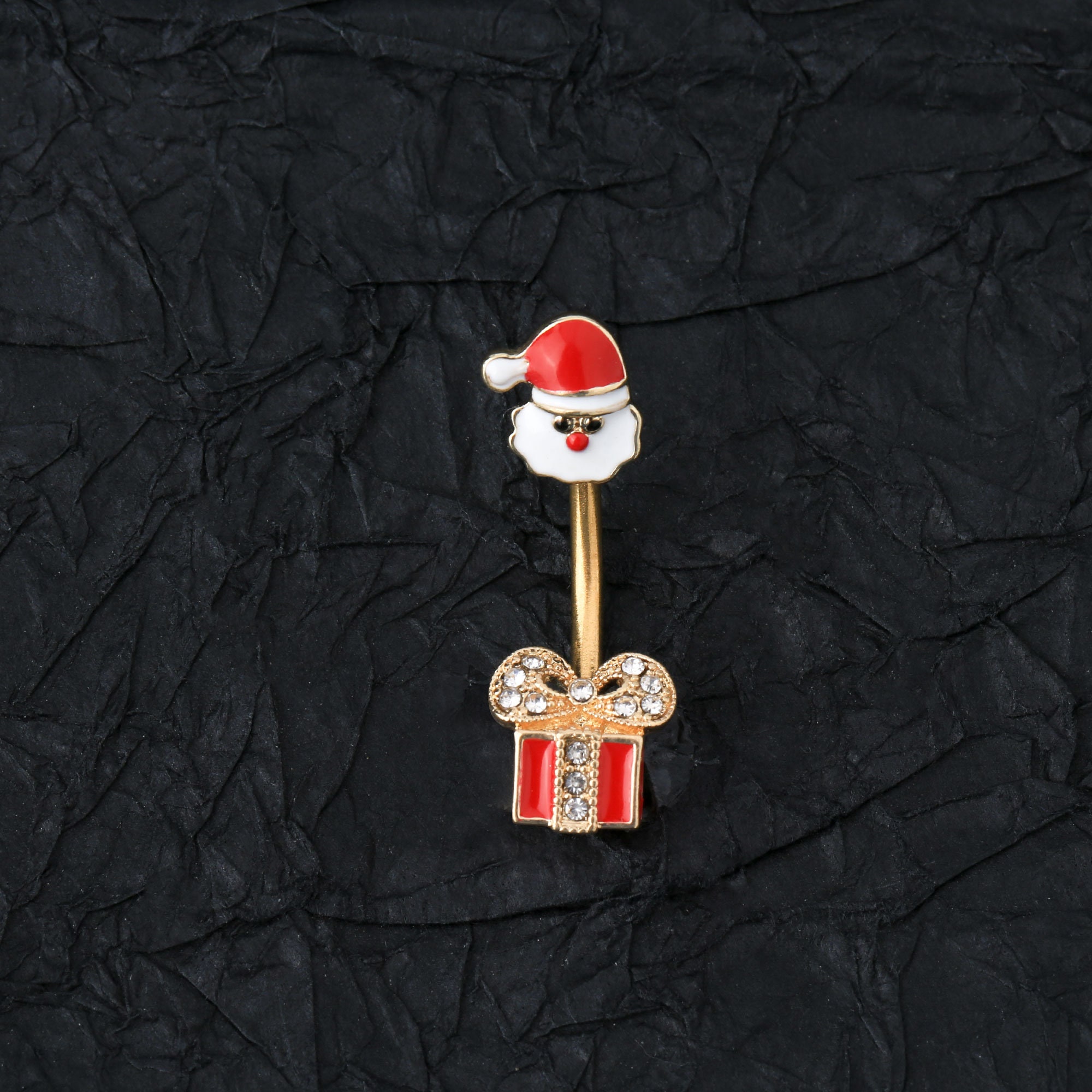 14G Santa Christmas Belly Button Jewelry/belly Button Etsy
