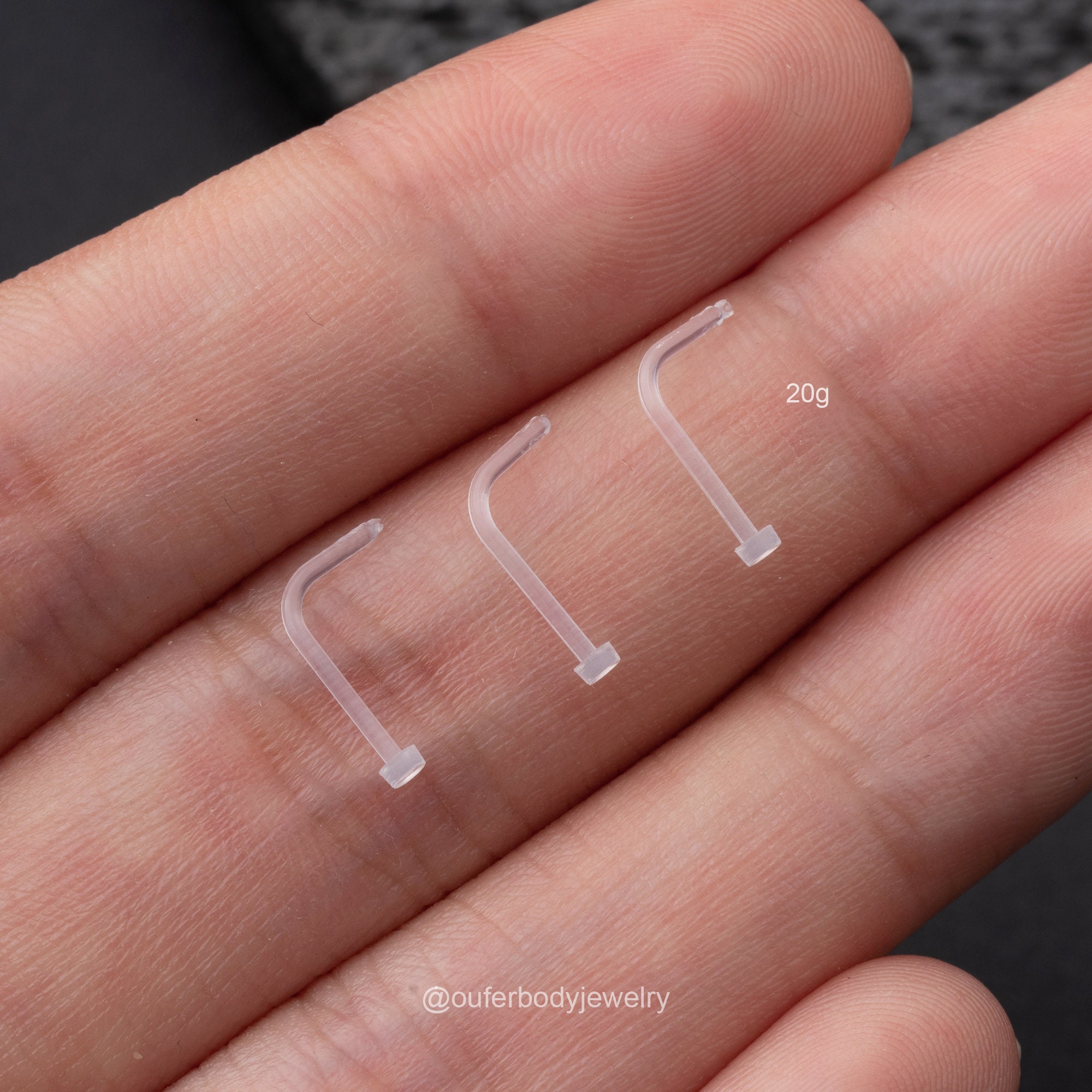 120 Anneaux De Nez Transparents 20G Bioflex – Retainers Invisibles 2mm Plat Top, Idéaux Travail & Sommeil