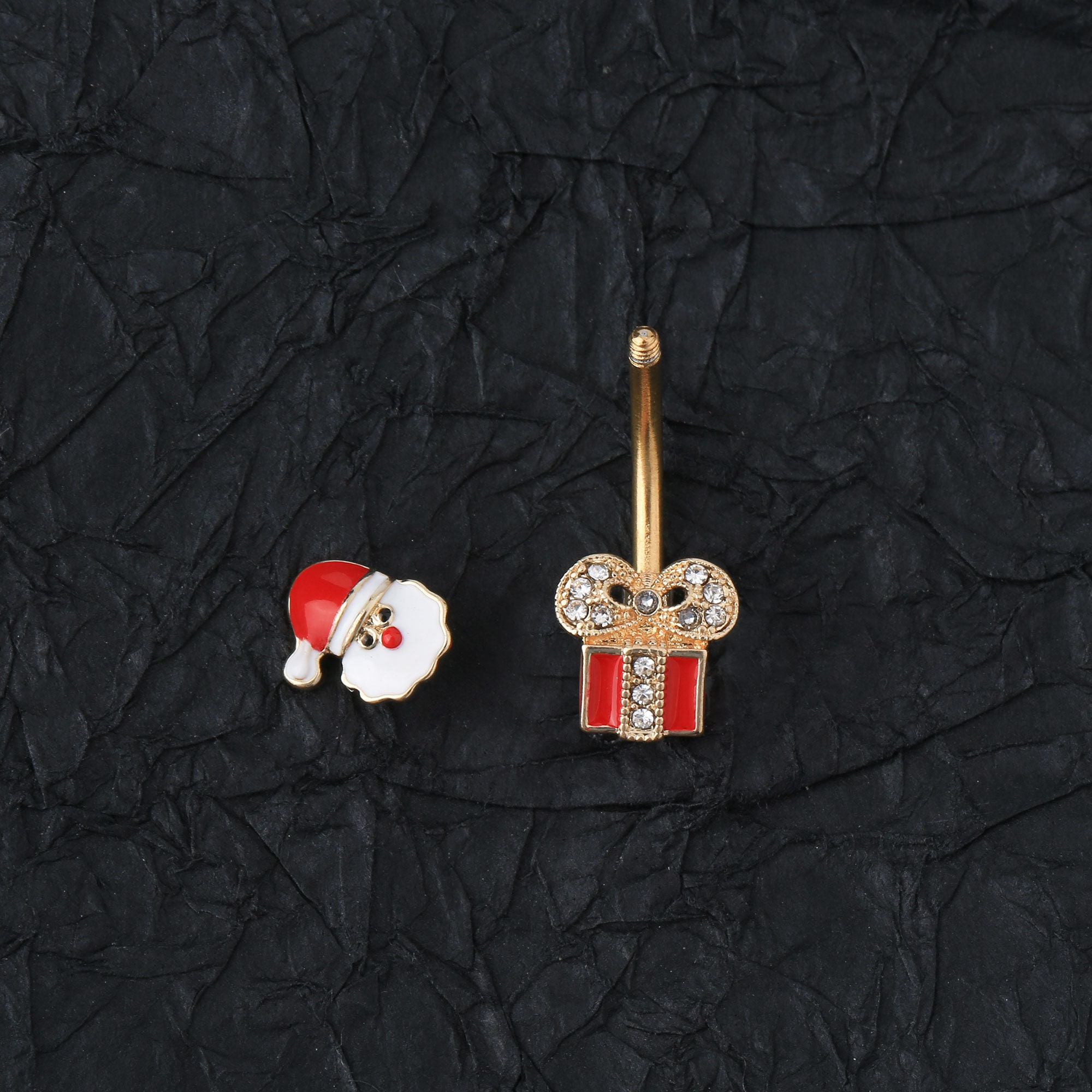 14G Santa Christmas Belly Button Jewelry/belly Button Etsy