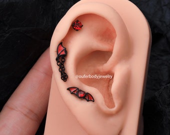 16G Spooky Cartilage Studs/Helix Studs/Tragus Studs/Cartilage Earrings/Lobe Earring Studs/Conch Stud Earring/Stud Earrings/Halloween Gift