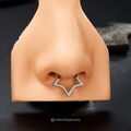 16G/14G Implant Titanium Star Clicker Septum Ring/Silver Septum Piercing Jewelry/Daith Earring/Nose Piercing/Gold Star Helix Piercing/Gifts