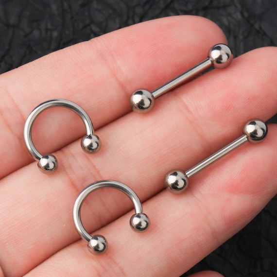 4Stk 14G Implantat Grade Titan Nippel Ringe/ Nippel Piercing/ - Etsy.de