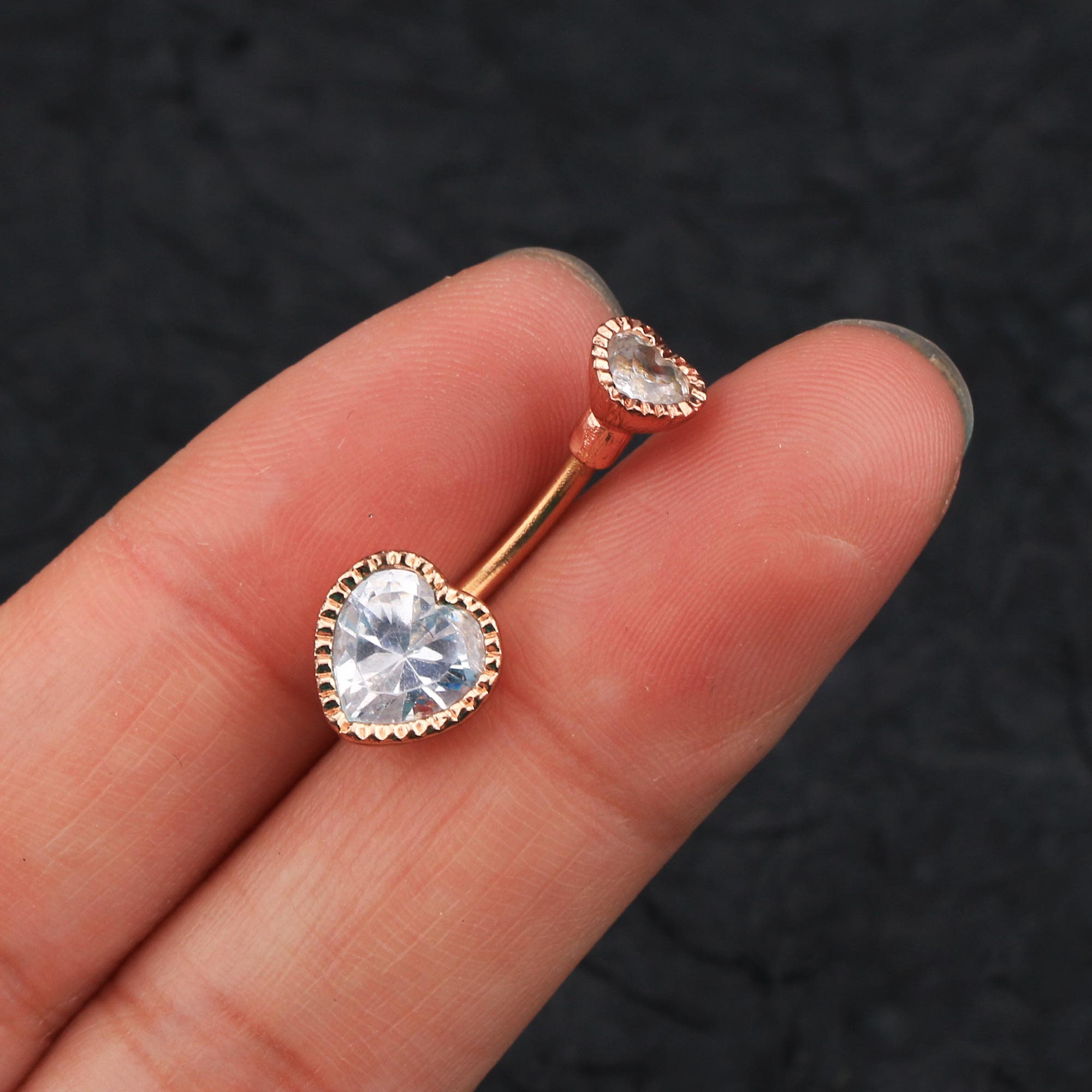 5PC Belly Button Rings Dangle/ 14G Stainless Steel Bar / CZ Etsy