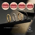 2PCS 16G Titanium Minimalist Hoop Lip Ring, Snake Bite Piercing, Lip Jewelry, Silver/Gold/Black/Rose Gold