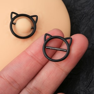 14G Black Cat Nipple Shield piercing Jewelry/Nipple Jewelry/Nipple Barbell/Barbell Piercing/Nipple Clamp/Gift For Her