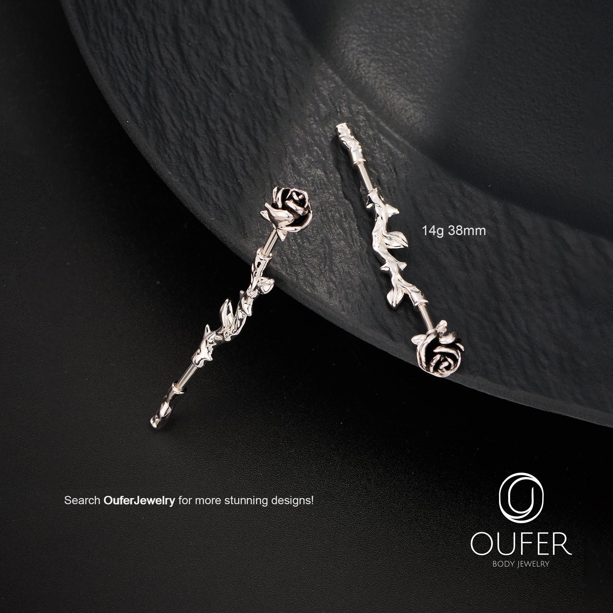 Cono Piercing All'orecchio In Acciaio Chirurgico Bilanciere - Foto 7