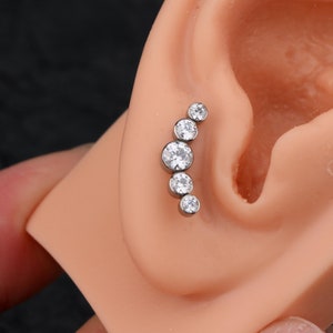 16g Titanium Cartilage Studs/Helix Studs/Helix Earrings/Conch Studs/Cartilage Earrings/Earring Studs/Internally Threaded/Flat Back Earrings