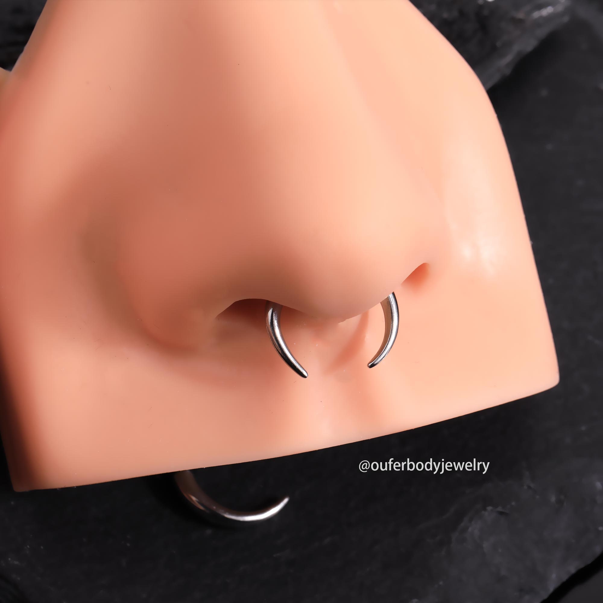 Piercing Septum 16G Acciaio Inossidabile - Ferro Di Cavallo Con Zirconi, Per Naso, Labbro O Orecchio