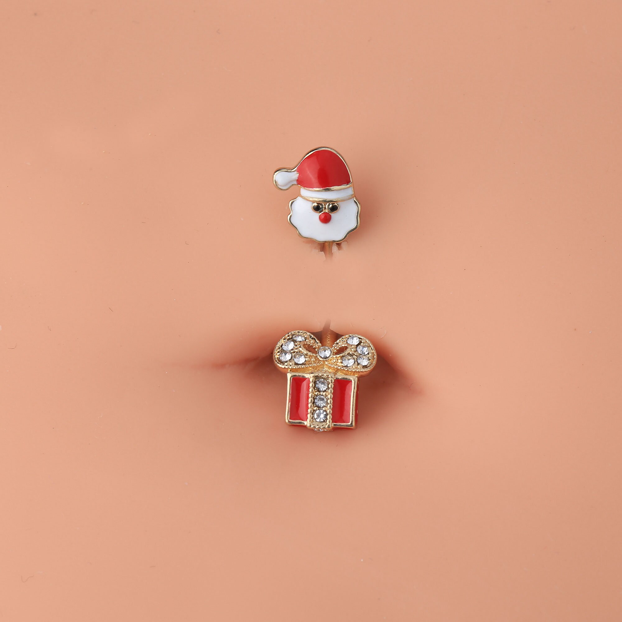 14G Santa Christmas Belly Button Jewelry/belly Button Etsy