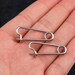 2pcs 316L Stainless Steel 14G Safety Pin Nipple barbell, Nipple ring, handmade nipple piercing, Sexy intimate Unisex Pierced Nipple Jewelry. 