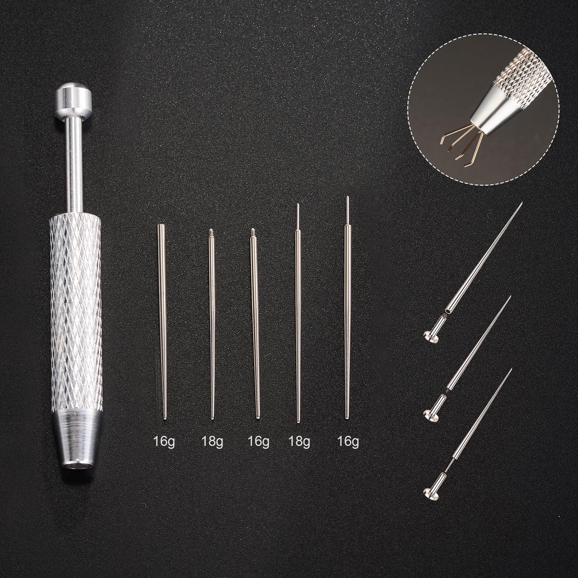 Piercingstaaf, piercingstang voor piercingclips voor alle piercingstaven, veelzijdig gereedschap voor oorpiercing, waterlip, tong, septum wenkbrauwen