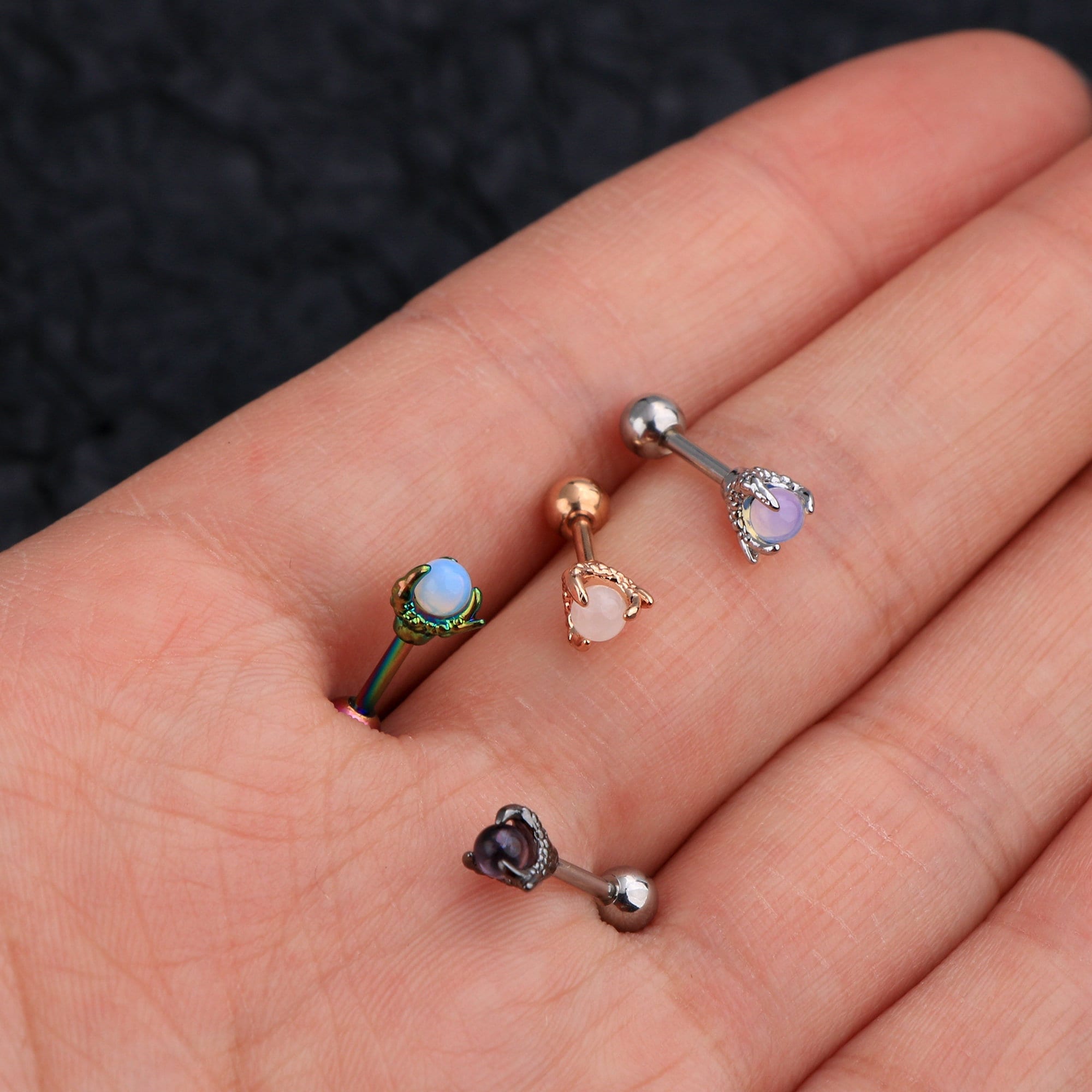 OUFER Orecchino Helix Acciaio 316L - Piercing Cartilagine 16G 10mm Con Chiusura A Cerniera - Foto 7