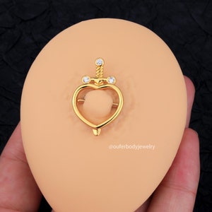 Gold CZ Sword Nipple Shield/Nipple Ring/Nipple Jewelry/Nipple Piercing/Nipple Clamps/Sexy Body Jewelry/Barbell Piercing/Minimalist Jewelry