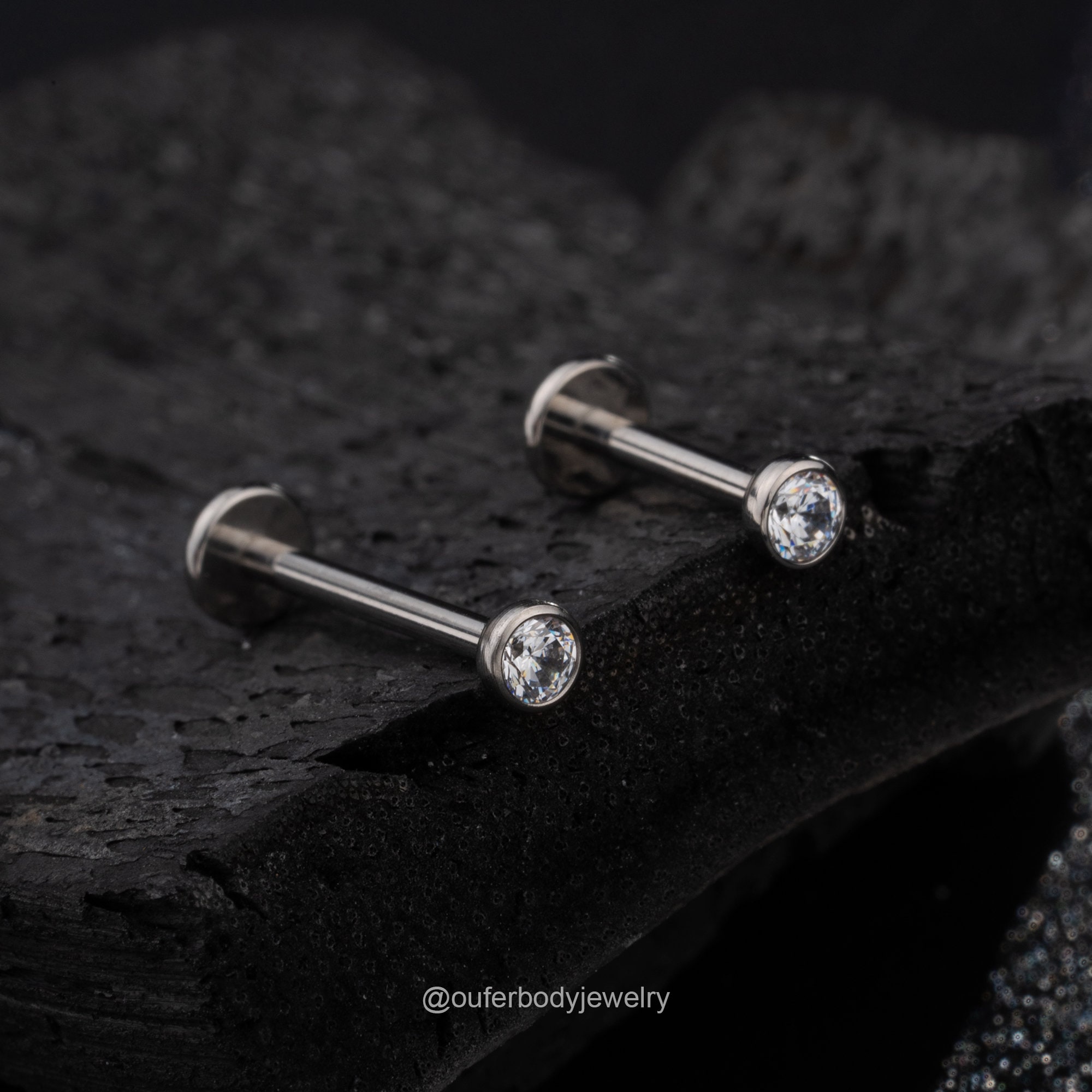 thumbnail image 2 of Tragus Piercing Jewelry 16g G23 Titanium Flat Back Stud Earrings 16g Hypoallergenic Cartilage Tragus Jewelry O 519621 2 of 14