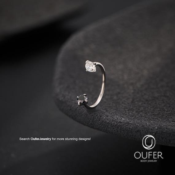 Piercing Ferro Di Cavallo 48 Varianti Effetto Epossidico Petto Naso - Foto 3