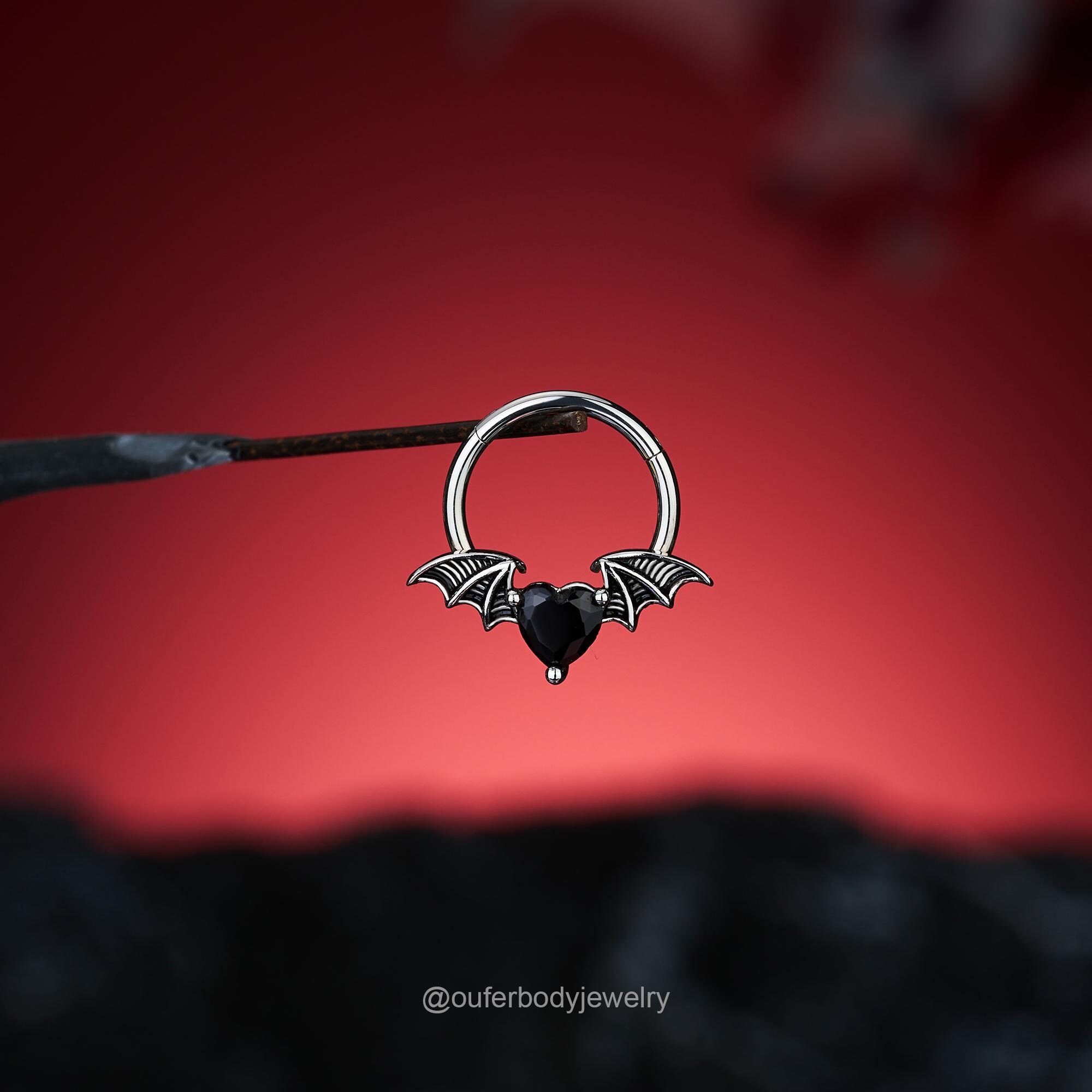 Piercing Cœur En Acier Inoxydable 316L 16G - Anneau Septum Daith Cartilage Tragus Rose