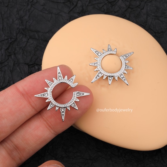 2pcs Faux Sun Nipple Ring/fake Nipple Jewelry/non-pierced Nipple