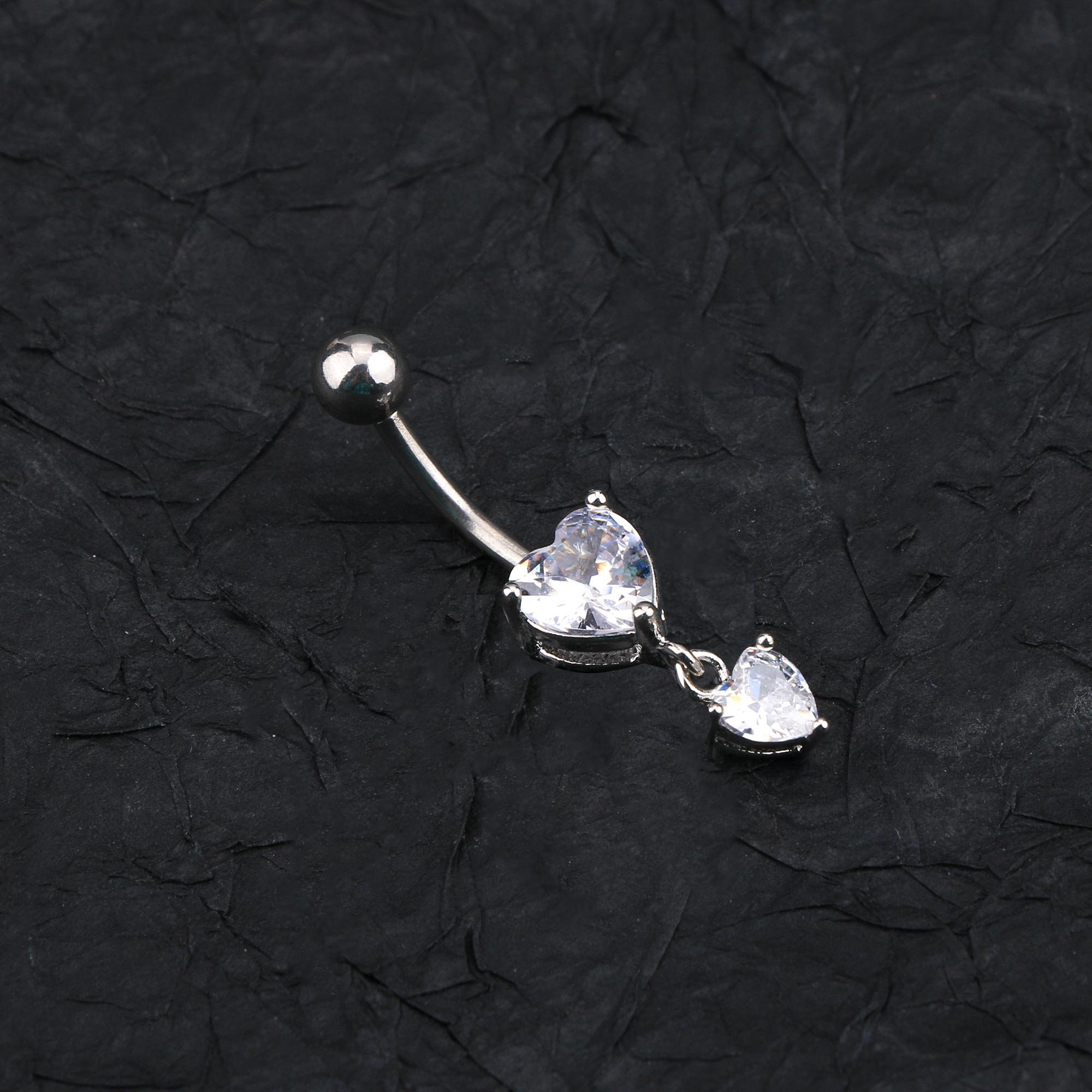 5PC Belly Button Rings Dangle Set Classy 14G Stainless Steel Etsy