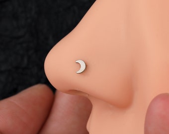 20g implant grade titane L forme clous de nez/anneau de nez/bijoux de nez/bijoux de nez/piercing de nez/bijoux de nez/anneau de nez délicat/cadeau pour elle