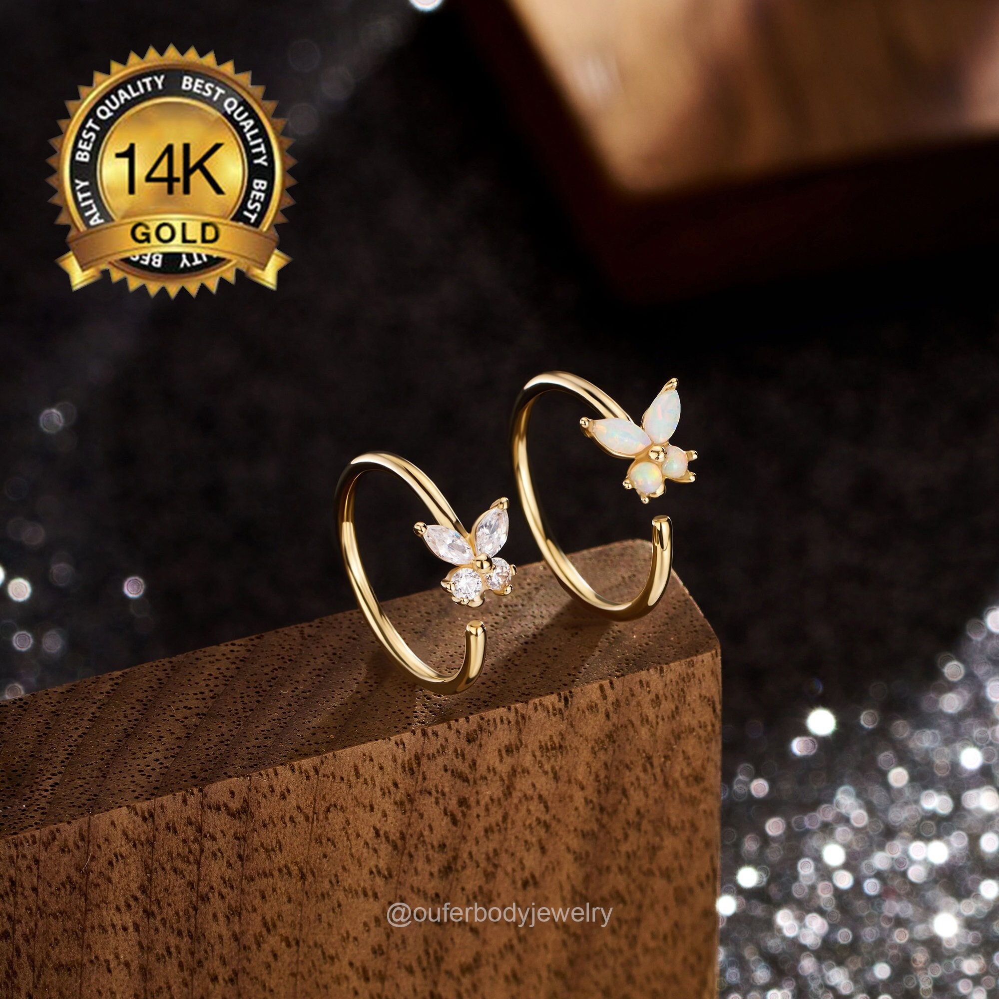 Real Gold Nose Ring Etsy Singapore