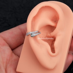 16G Snake Cartilage Hoop/Daith Earring/Tragus Hoop/Conch Earring/Helix Hoop/Hoop Earring/Cartilage Earring/Huggie Hoop Earring/Birthday Gift