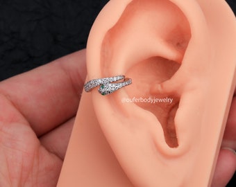 16G Snake Cartilage Hoop/Daith Earring/Tragus Hoop/Conch Earring/Helix Hoop/Hoop Earring/Cartilage Earring/Huggie Hoop Earring/Birthday Gift