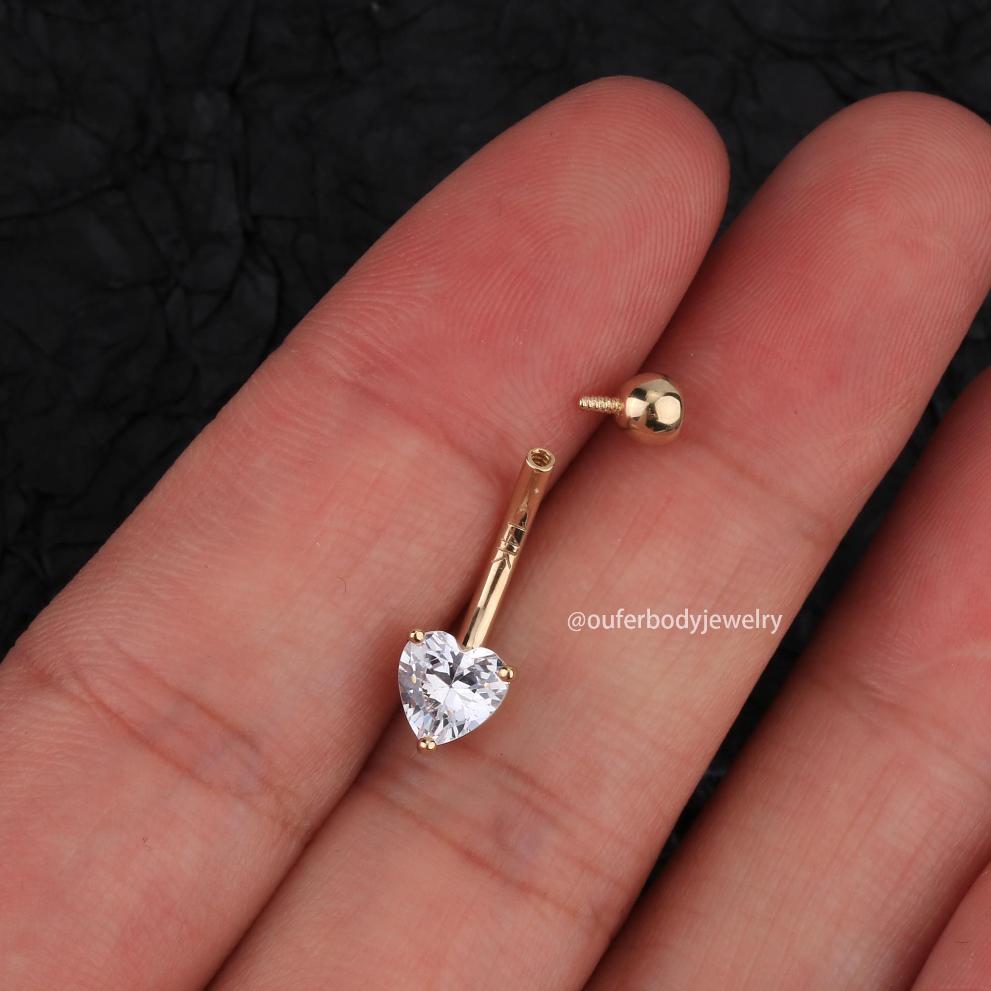 9 Piezas Piercing Ombligo Clicker 14G - Acero Quirúrgico 316L, Diamantes AAA+, Diseños Corazón, Estrella, Flor