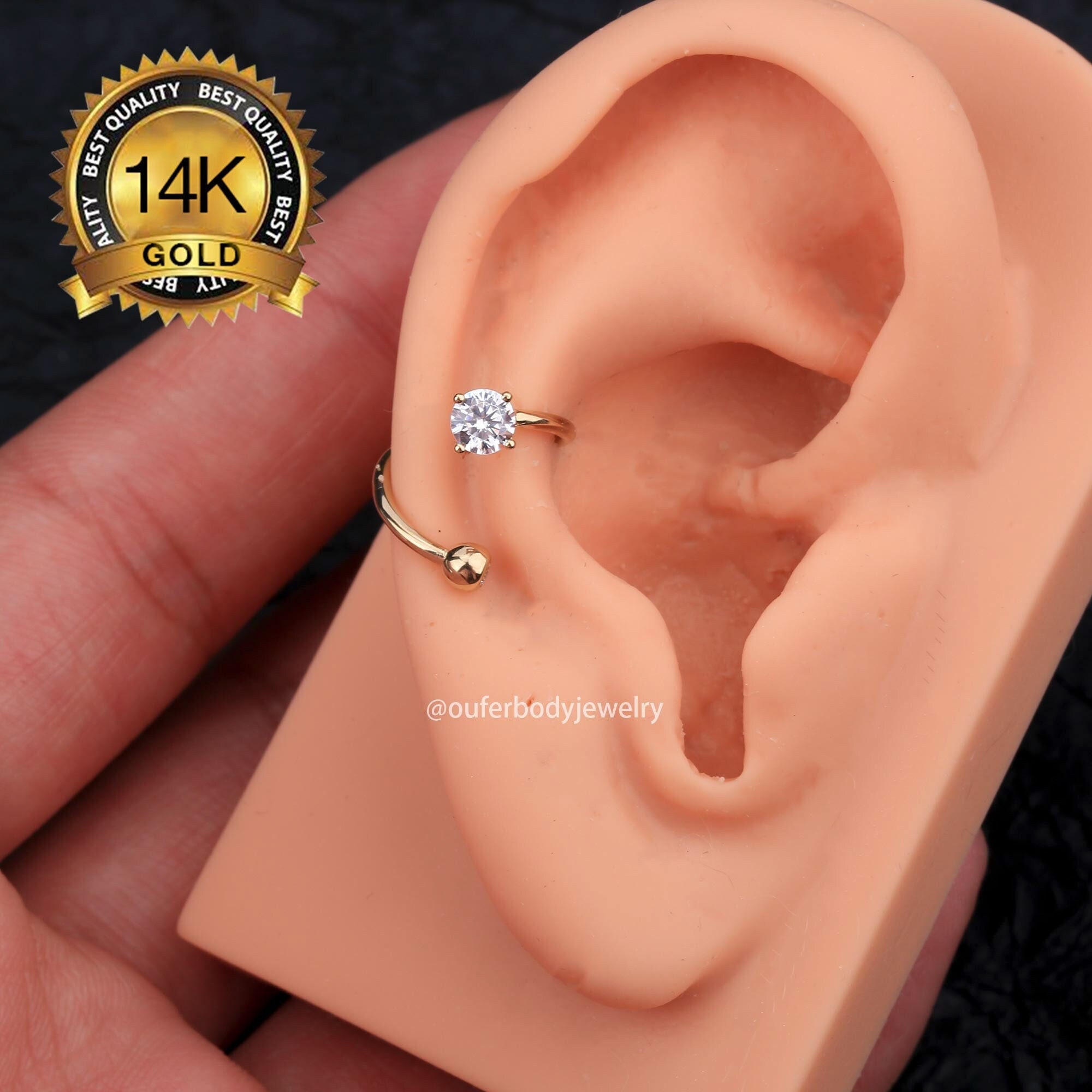 Spiral Helix Cartilage Earrings – Painful Pleasures