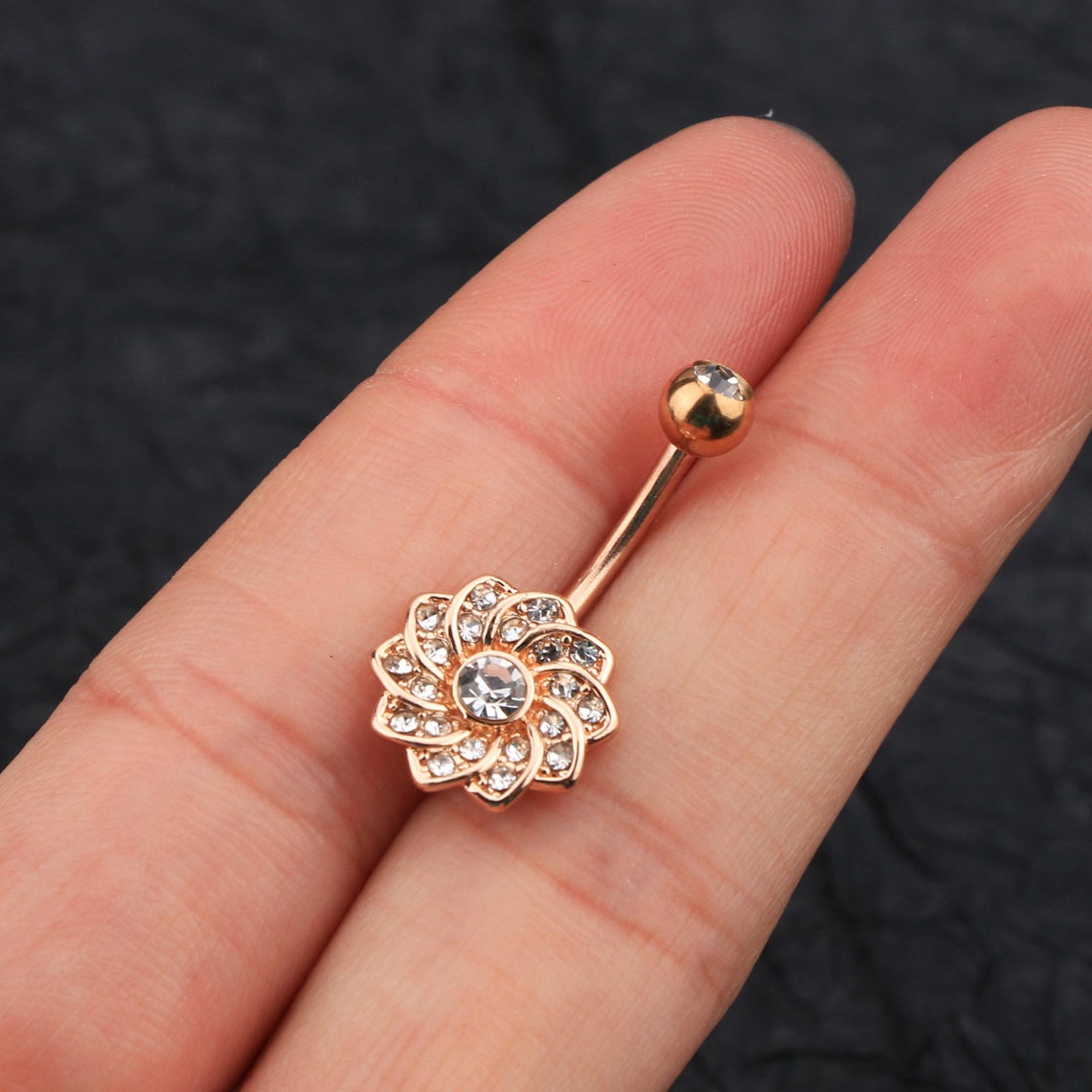 5PC 14G Rose Gold Belly Button