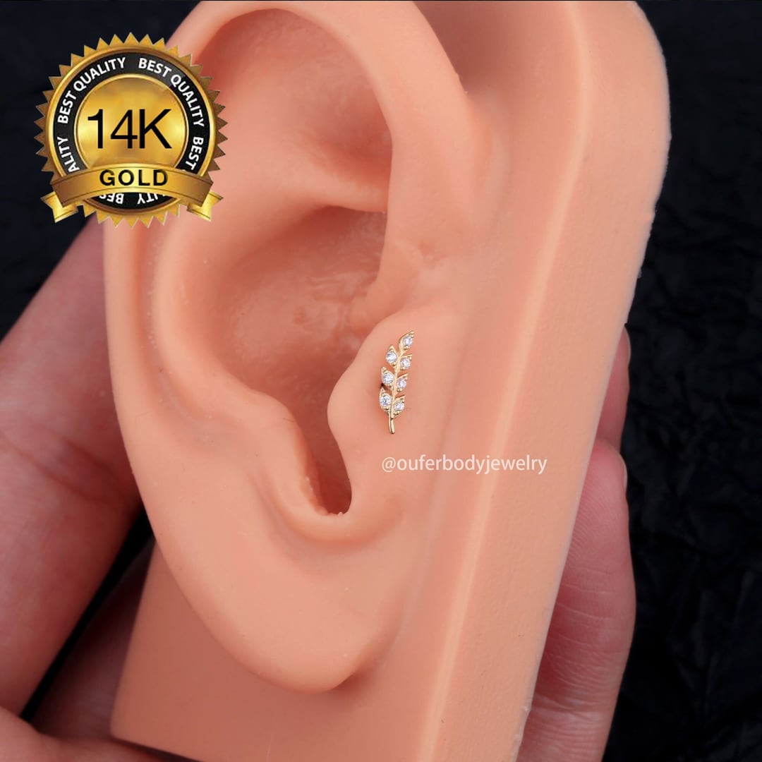 NUOVO! 20G/18G/16G Piccolo PEA Trasparente Gemma Orecchino Senza Filo, Perno Del Naso, Orecchino Di Trago, Perno Di Labret Dell'elica Anteriore Della Cartilagine, Gioielli Delicati - Italia - Foto 8