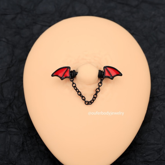 14G Bat Wing Nipple Ring/nipple Piercing/nipple Jewelry/nipple