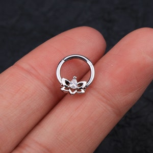 16G 316L Surgical Steel Hinged Hoop/Conch Piercing/Daith Earring/Septum Jewelry/Cartilage Hoop/Earrings Hoop/Septum Jewelry/Tragus Jewelry