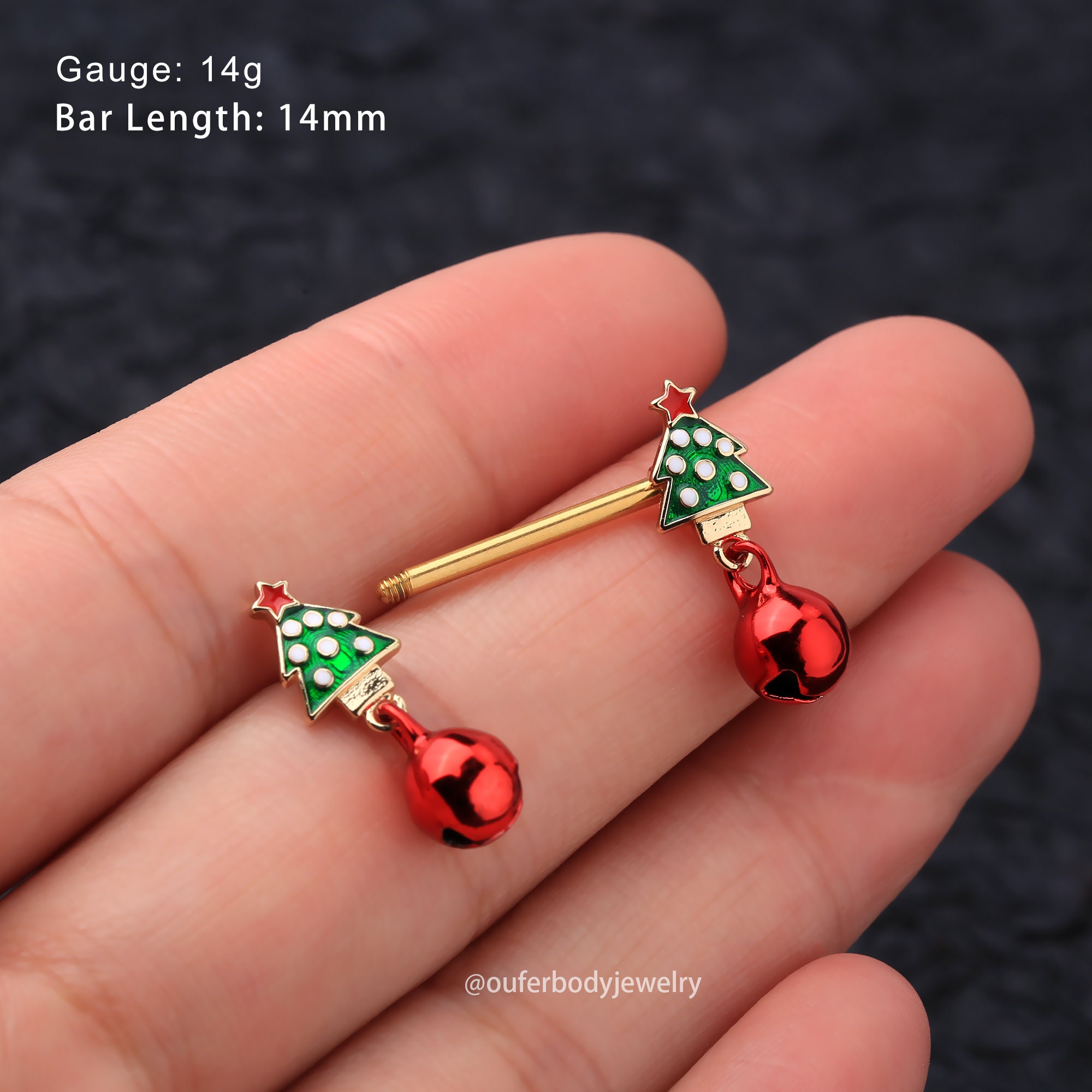 BODYA Coppia Simpatico Doppio Smalto Primavera Daisy Flower Capezzolo Barbell Ring Piercing Bar In Acciaio Inox 14g - Foto 7