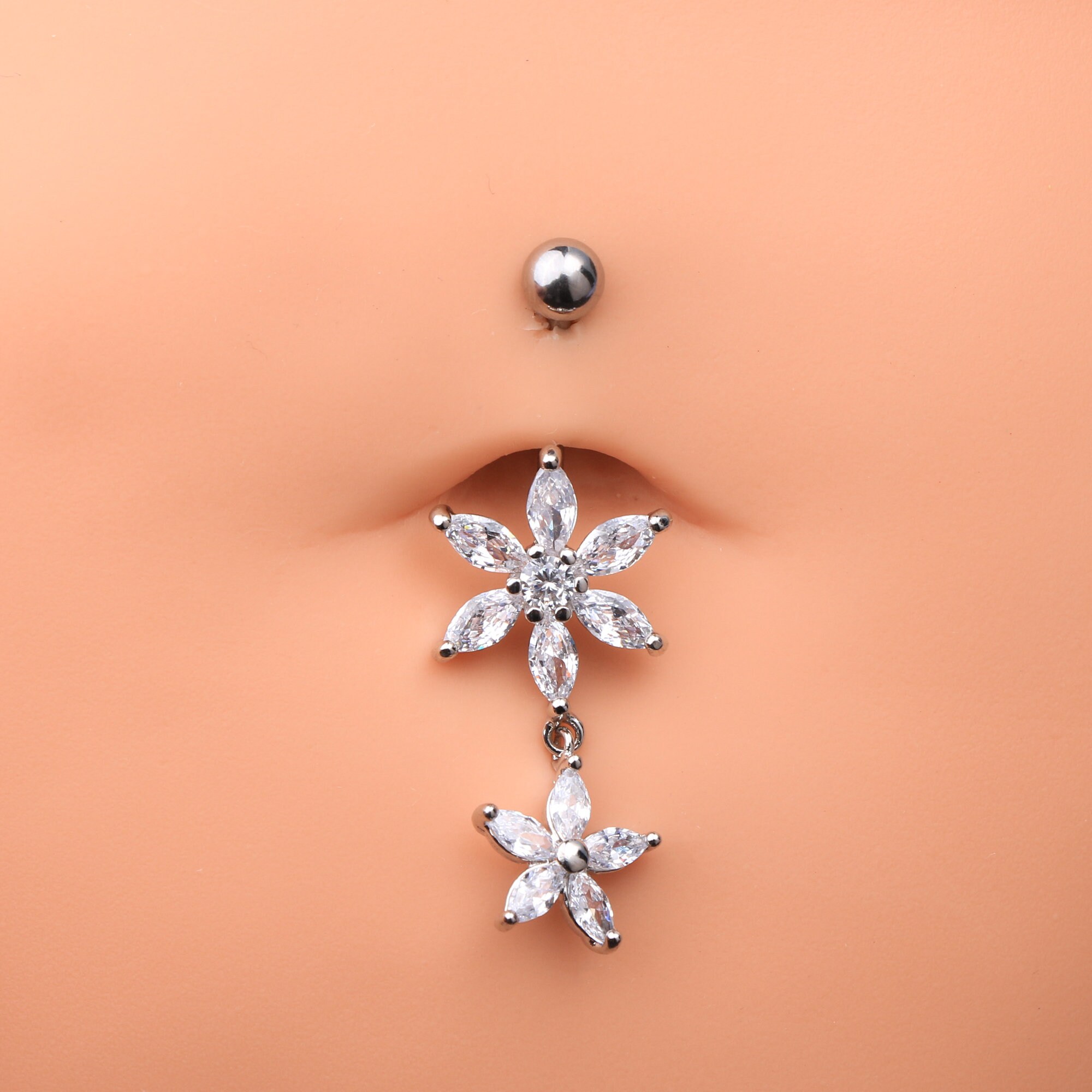 14G Stainless Steel Dangle Belly Button Rings /Dangle Navel Etsy