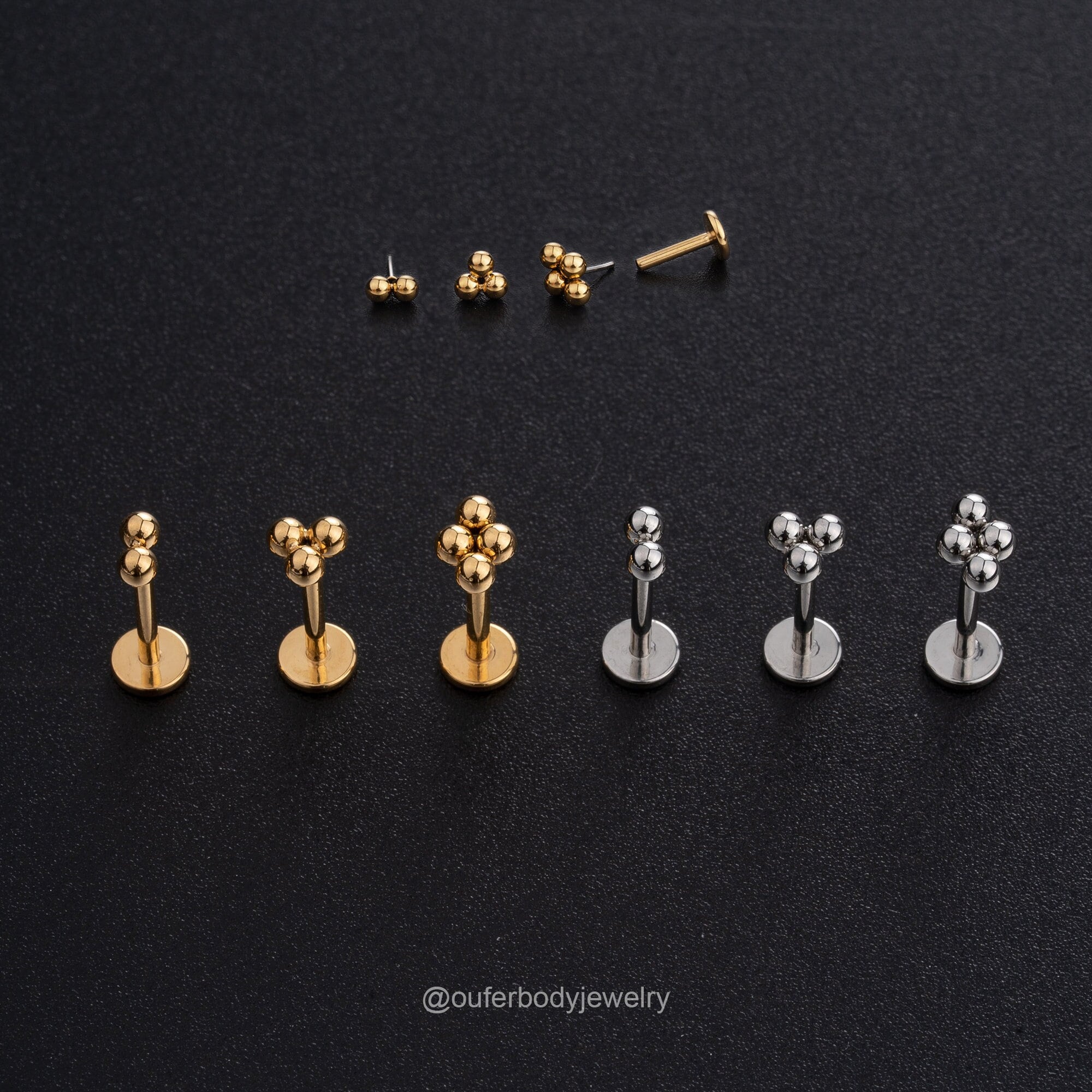 Kingsley Ryan - Orecchini A Bottone In Argento Sterling Con Design A Petalo Doppio
