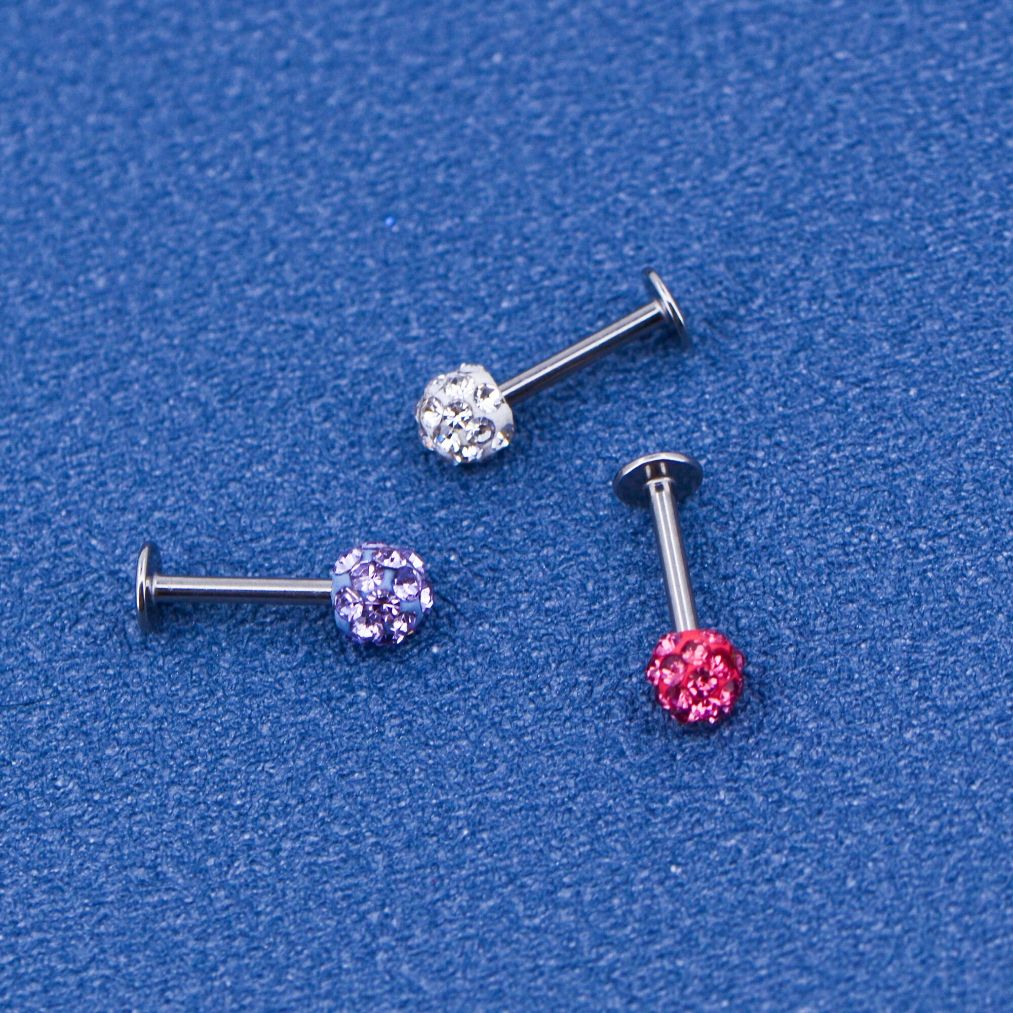 3pcs 16 Gauge CZ Lip Rings Labret Internally Threaded Earring Etsy