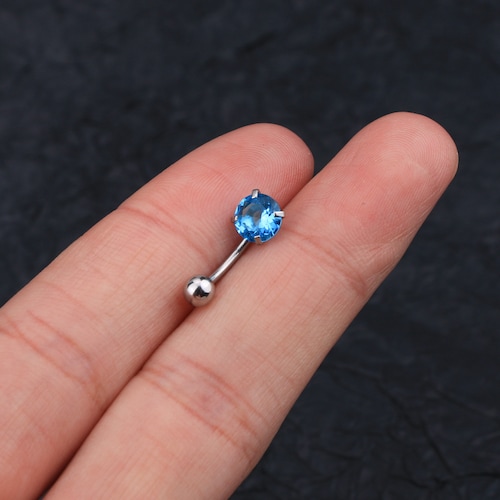 Rook Piercing Black Flower Surgical Steel Curved Etsy