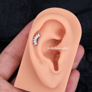 16G Titanium Threadless Cartilage Stud/Flat Back Stud Earring/Helix Stud/Tragus Stud/Surface Piercing/Lobe Studs/Conch Stud/Gift For Her