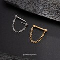16G Threadless End Septum Chain/Dangle Cartilage Earring/Helix Earring/Conch Earring/Septum Piercing/Septum Ring/Barbell Piercing/Gifts