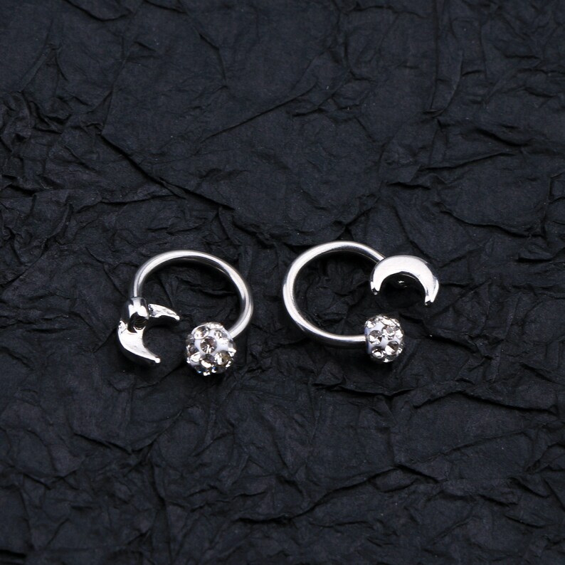 16G 316L Stainless Steel Horseshoe/ Daith Hoop/ Helix Etsy