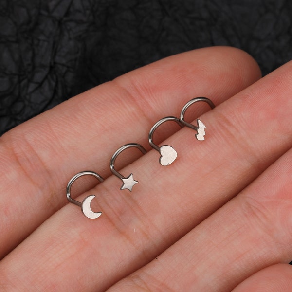 20g Implant Grade Titanium Celestial Nose Studs/Nose Ring/Nose Jewelry/Nose Jewelry/Nose Piercing/Nose Jewelry/Dainty Nose Ring/Gift For Her