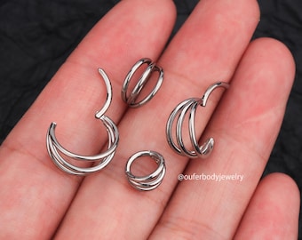 16G Titanium Triple Cartilage Hoop/Nose Ring/Tragus Hoop/Daith Ring/Helix Hoop/Conch Hoop/Lobe Earring/Minimalist Earring/Gift For Her