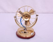 Brass Fully Working Electric Fan with 3 blades Table Fan