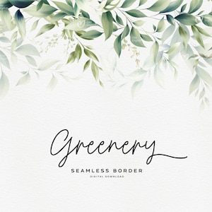 Bordure transparente de verdure, bordure de feuillage, clipart floral élégant, cadre de mariage, clipart floral numérique PNG, téléchargement numérique