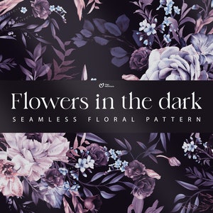 Dark Moody Floral Pattern Pack Seamless Sublimation Design (Digital  Download, PNG)