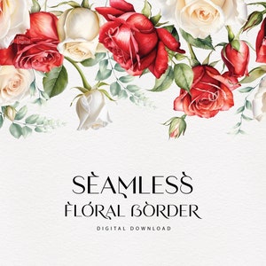 Rote, weiße und weiße Blumen, Rahmen zur Hochzeit, digitale florale Clipart PNG