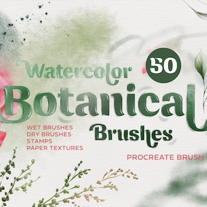 Aquarel Botanische Penselen PRO, Penselen voor Procreate, Procreate penselen