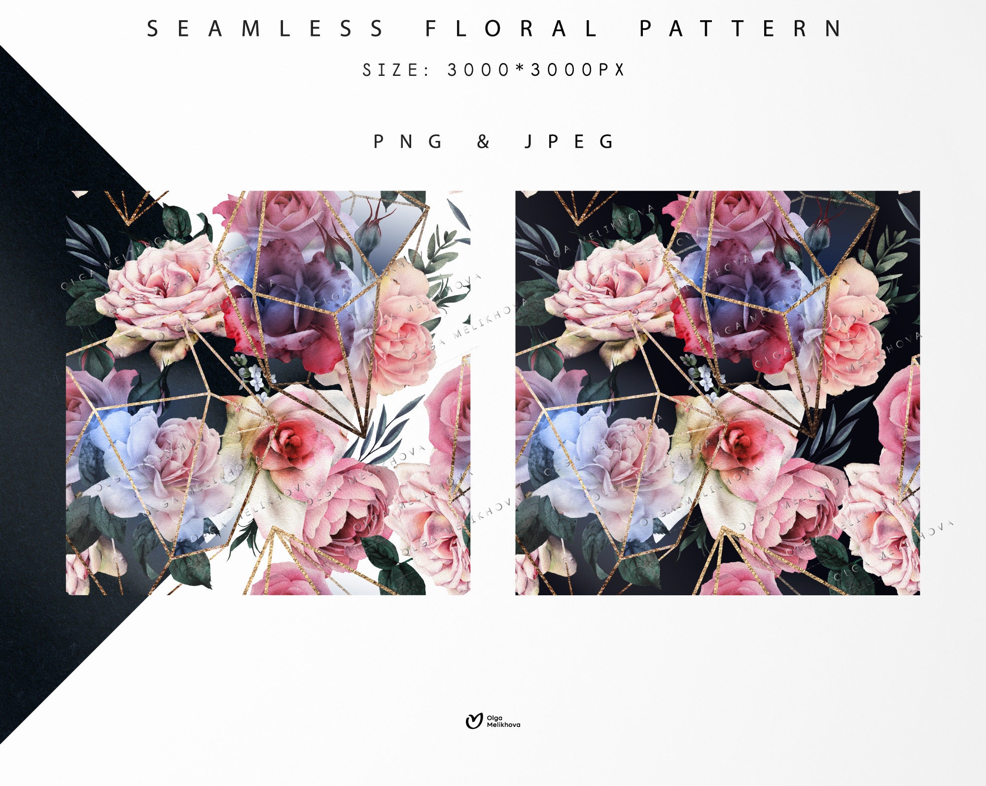 Seamless Floral Patterns, Roses Digital Paper, PNG Pattern, Digital ...