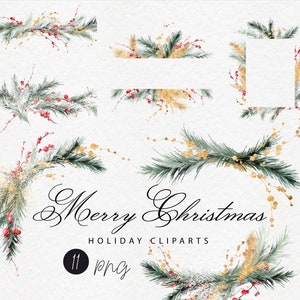 Coleção de Natal, cliparts digitais de Natal PNG, molduras florais, bordas, buquês, download digital PNG