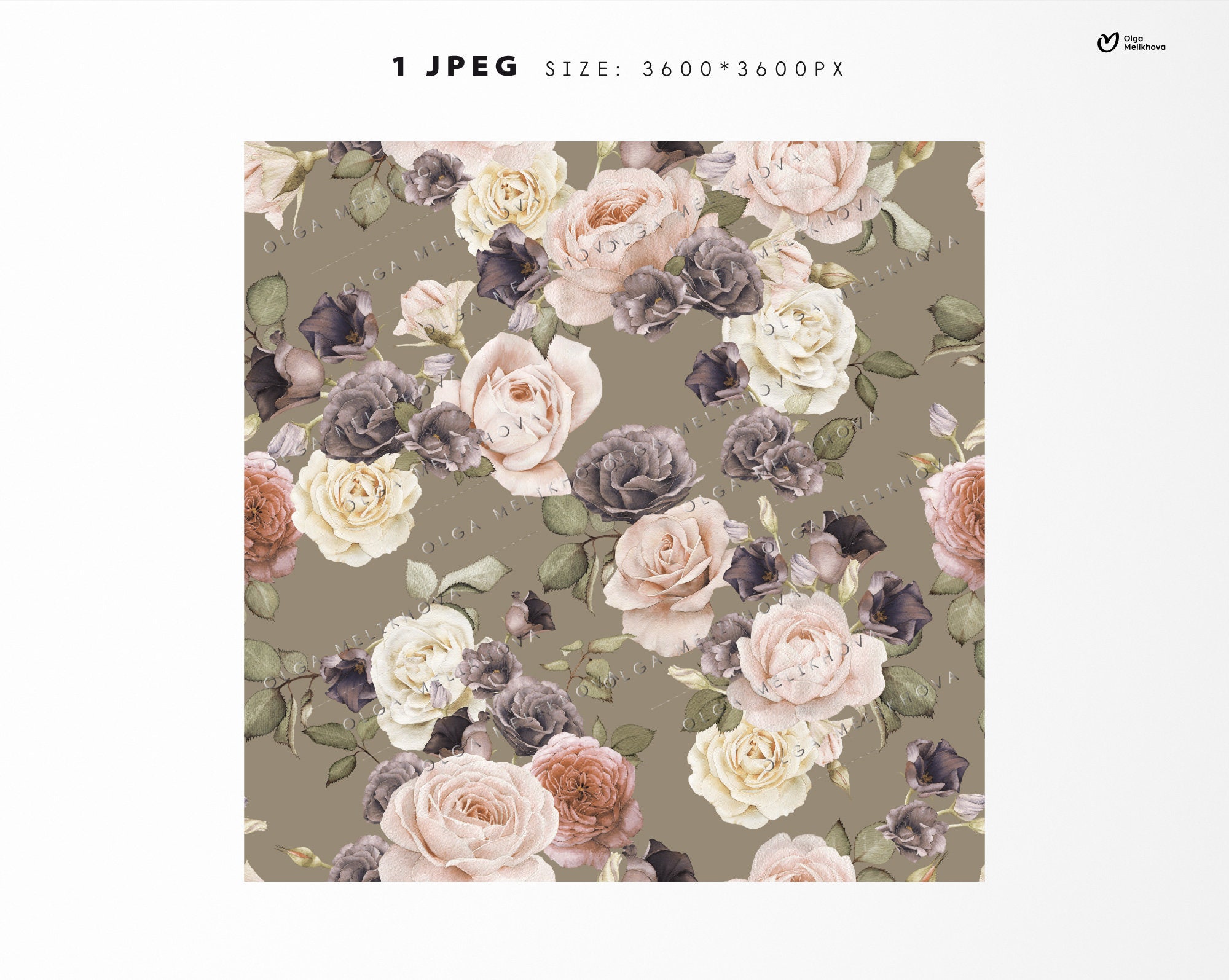 Vintage Floral Digital Paper Pack, Seamless Patterns With Watercolor ...